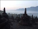 early morning borobudar valley